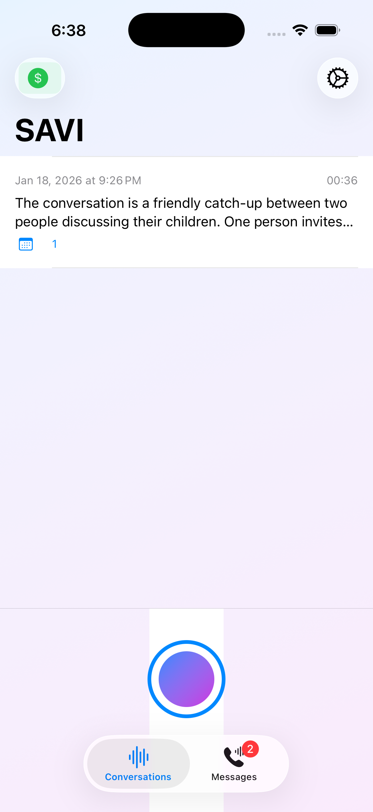 SAVI App - Transcribe conversations and meetings
